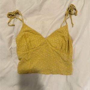 Yellow Floral Crop Top